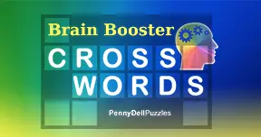 Penny Dell Brain Booster Crosswords Card Image