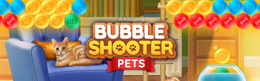 Arkadium's Bubble Shooter Pets promotional image