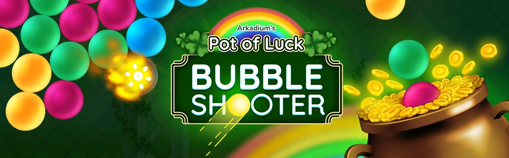 Arkadium’s Pot of Luck Bubble Shooter promotional image