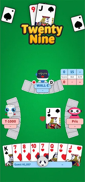 Play Twenty Nine Card Game Online | Arkadium