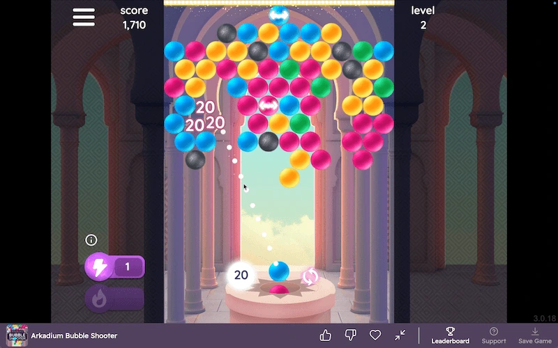 bubble shooter level 3 gameplay screenshot