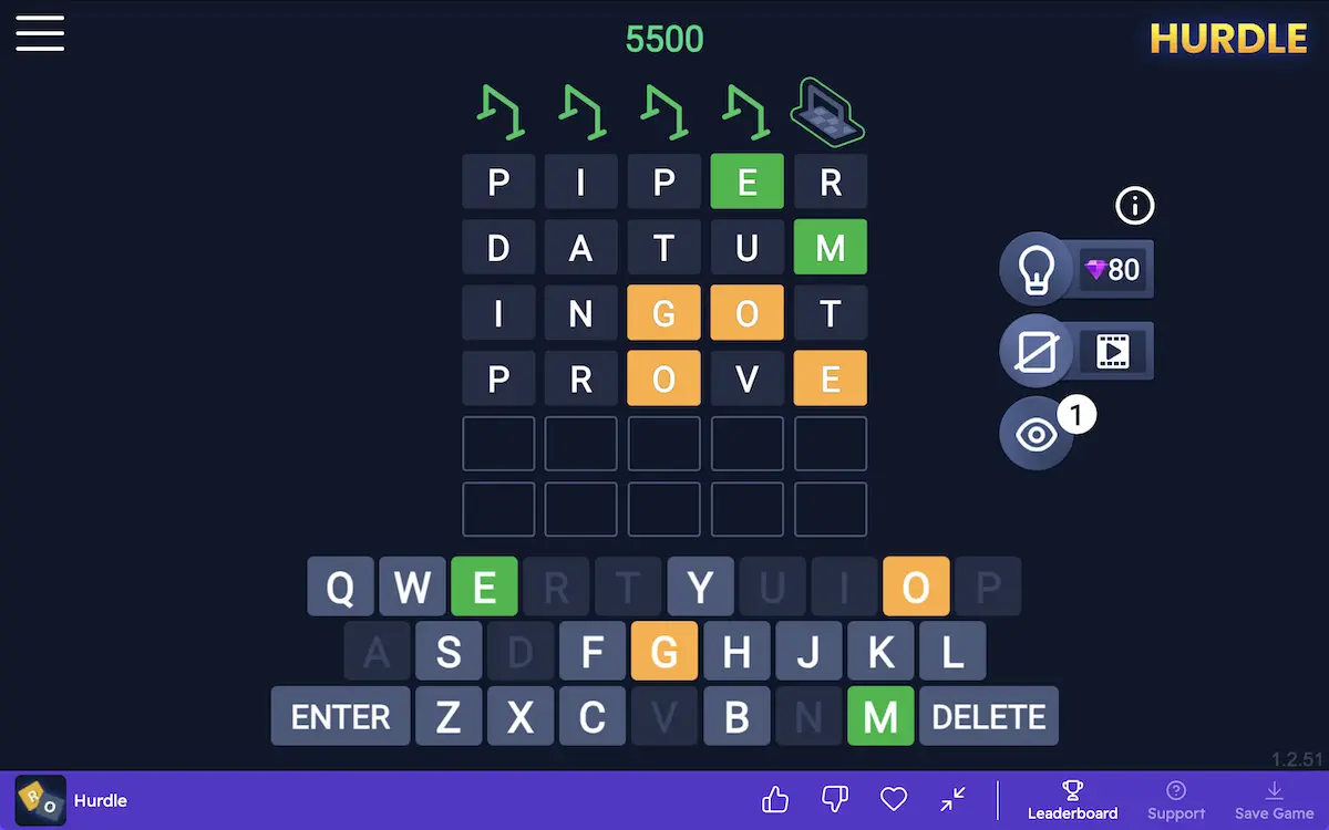 hurdle game final question