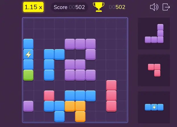 A Block Champ Game in progress