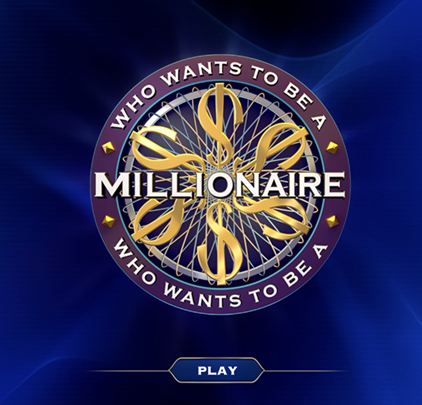 Who Wants to Be a Millionaire? Logo with Play button