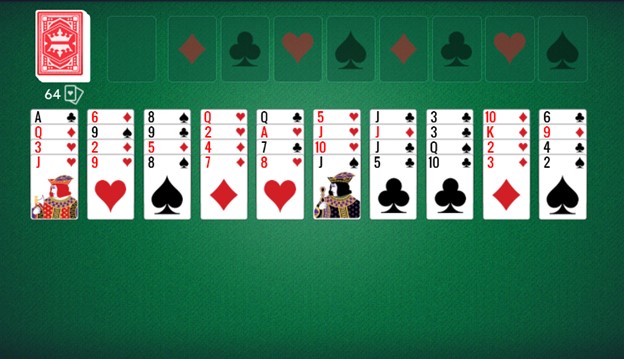 The Forty Thieves layout.