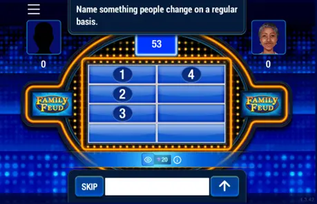  A sample in-game survey question