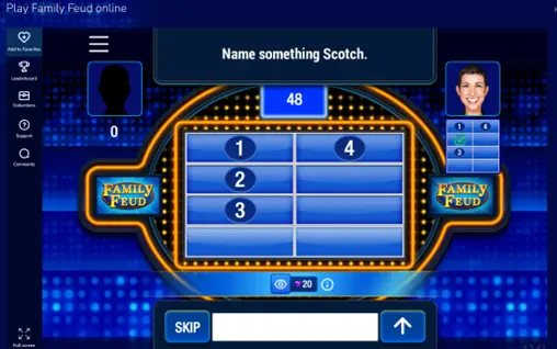  A sample in-game survey question