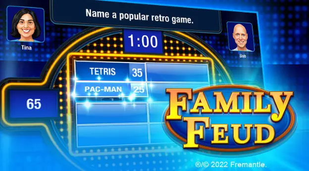 A screenshot from Arkadium’s Official Family Feud online game