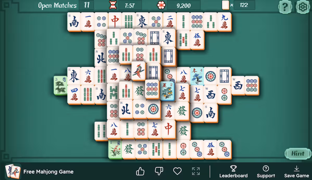 Gameplay image of Mahjong Game