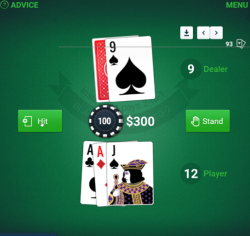 Two opponents playing each other in Blackjack