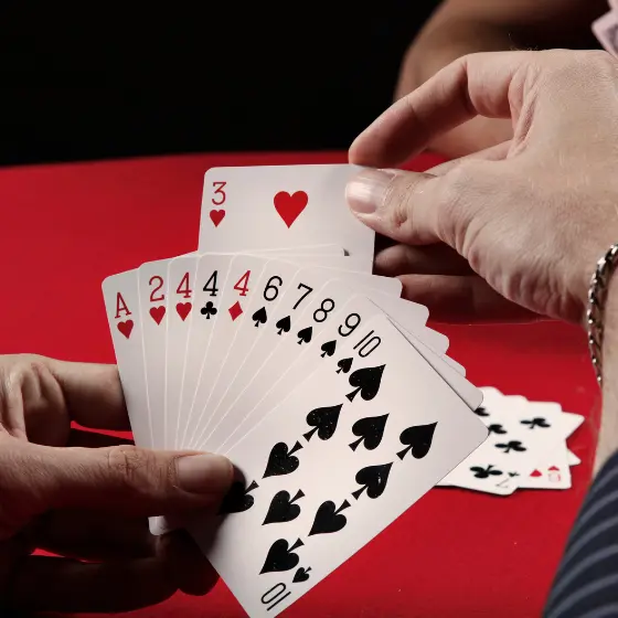 A Gin Rummy game in progress