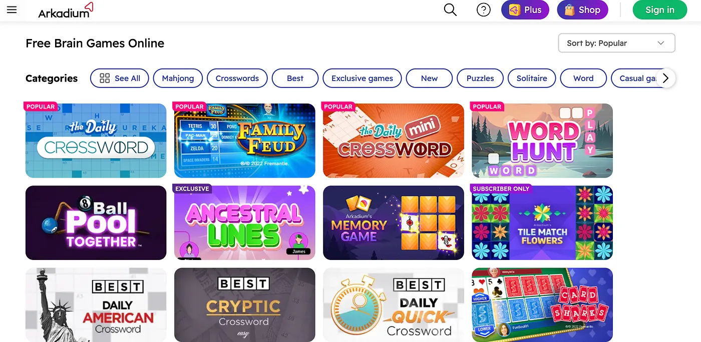free brain games