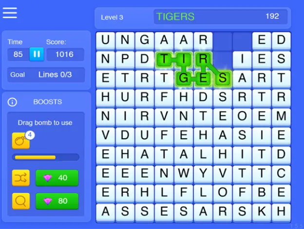 Classic Word Wipe gameplay
