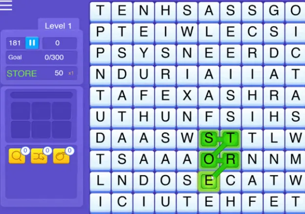 Word Wipe 2 game in progress