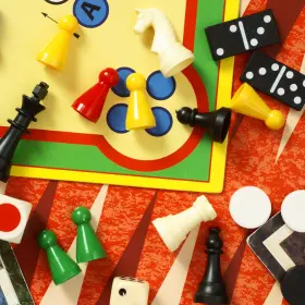 People playing a board game