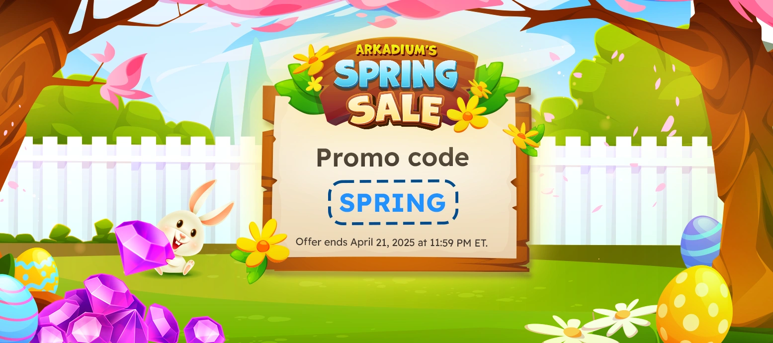 Arkadium's Spring Sale: 30% Off Gems 
