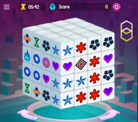 An in progress game of Arkadium’s Mahjong 