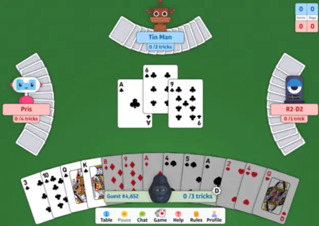 Game of Spades in play